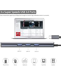 USB C Hub, 9-in-1 USB C Adapter,USB-C Power Delivery,4K USB C to HDMI,1000M Ethernet,SD TF Card Reader,AUX 3.5 Port, 3 USB 3.0 for MacBook Pro 2016 2017 2018, ChromeBook, XPS