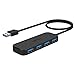 Lenovo USB Hub, 4 Port USB 3.0 Hub, Portable Data Hub with 19 Inch Long Cable for iMac Pro, MacBook Air, Mac Mini/Pro, Surface Pro, Notebook PC, Laptop, USB Flash Drives, and Mobile HDD