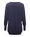 ZANZEA Women's V-Neck Long Sleeve Loose Blouse Jumper Tops Mini Dress Pullover Blue US 4/Asian S