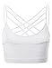 Criss-Cross Front Seamless Triple Bralette Sports Bra White LXL
