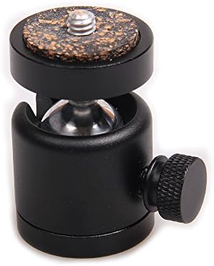 Mini Ball Head Mount 360 Degree 1/4" Screw for Canon Nikon DSLR Camera Tripod, LED Video Light, Microphone, Video Monitor