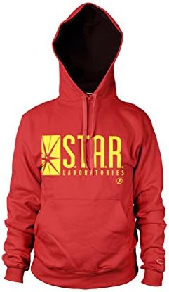 Officially Licensed Merchandise The Flash - Star Laboratories Hoodie (Red), X-Large