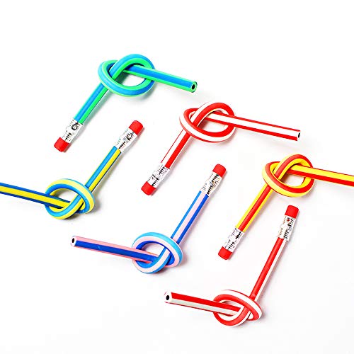 35 PCS Colorful Magic Bendy Flexible Soft Pencils with Eraser for Children School Fun Equipment