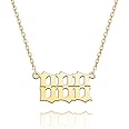 Sora Tuki Angel Number Necklace 111 222 333 444 555 666 777 888 999 Necklace Silver Old English Necklace Gold Number Necklace Stainless Steel Numerology Jewelry