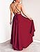 WAEKIYTL Women Sexy V Neck Asymmetrical Dress High Low Evening Party Dress Formal Prom
