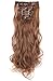 8Pcs 18 Clips 17-26 Inch Curly Straight Full Head Clip in on Hair Extensions Women Lady Hairpiece