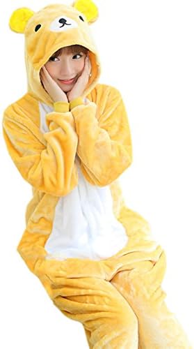 BellyAnna Boutique Unisex Adult Pajamas - Plush One Piece Cosplay Bear Animal Costume