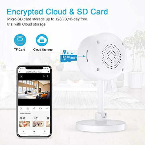 Littlelf Home Security Camera, 1080P Indoor Camera for Baby/Pet/Nanny