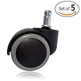Office Chair Caster Wheel Replacement Universal Standard Size 11mm Stem Diameter X 22mm Stem Length (7/16