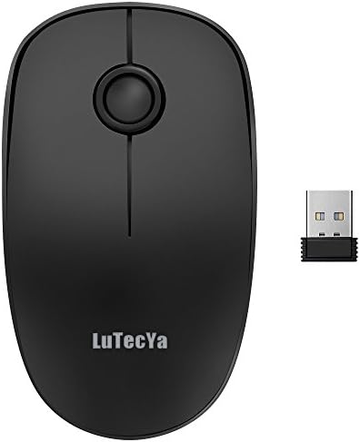 2.4G Slim Wireless Mouse With Nano Receiver ,LuTecYa No Noise Silent Click Computer Tablet Notebook PC and Mac
