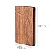 MaxGear Business Card Holder Wood Business Card Holders, Business Card Case Name Card Holder for Men Pocket Card Holder with Magnetic Closure, Walnut