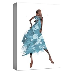 Canvas Wall Art Abstract Elegant People Painting Artwork for Home Prints Framed - 12x18 inches