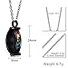 VNOX Stainless Steel Rainbow Crystal Pendant Necklace for Gay & Lesbian Pride,Free Chain 20 inch