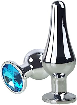 JYUHI 1Pcs Round Shaped Jewelry Birth Stone Design Stainless Steel Plug Anales(Sky Blue Small)