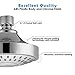 Tibbers High Pressure Shower Head,5 Settings Showerhead with Adjustable Metal Swivel Ball Joint,Excellent Shower Experience Even at Low Pressure and Water Flow (Brushed Nickel)