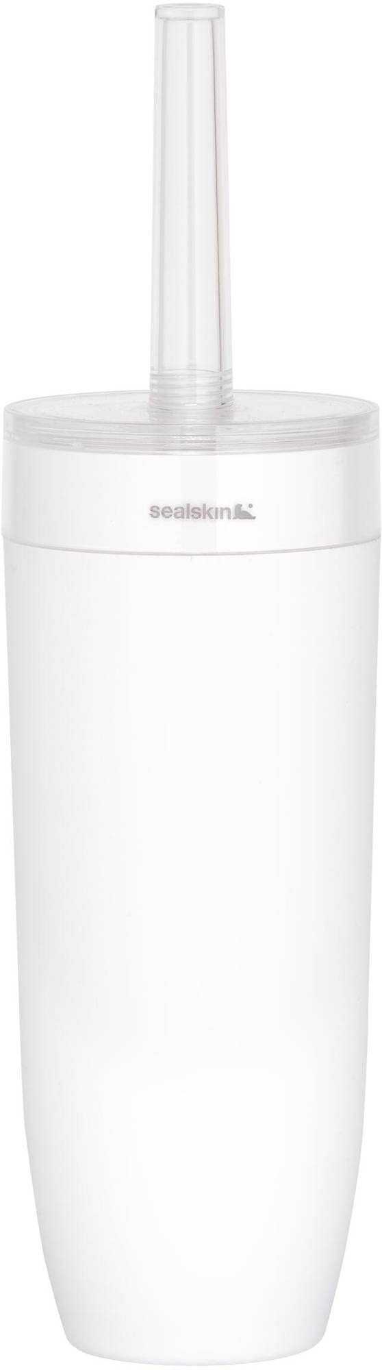 Sealskin Bloom Toilet Brush and Holder, ABS, White, 10.5 x 36 x 10.5 cm