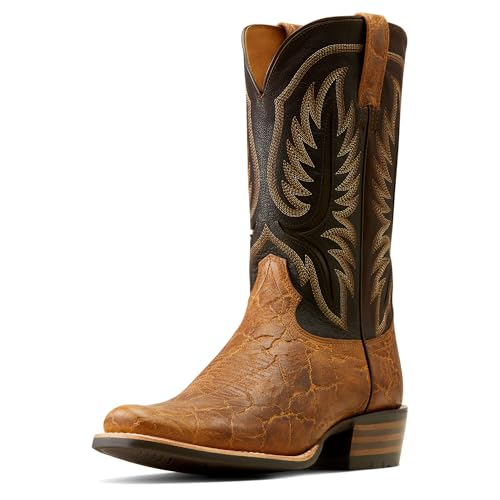 ARIAT Men’s Stadtler Cowboy Boot, Aging Barrel/Smoked Tan, 10.5 Wide