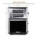 Fortune Cnady Anti-Fingerprint Brushed Stainless Steel 2-Slice Toaster,Bagel Toaster with Extra-Wide Slot and Manual High-Lift Lever,4 Toast Settings,6 Adjustable Temperature Controls,Black