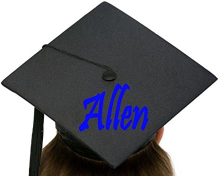 Comfort and YumGLITTER Cursive Calligraphy Name or Phrase to Personalize a Graduation Commencement Cap or Hat