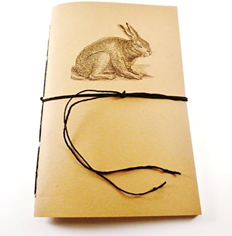Rabbit Journal with Lined, Dot Grid, Blank, Music, Graph or Checkbox Paper Pages