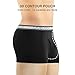 DAVID ARCHY Men's 4 Pack Cotton Underwear Soft Trunks with Fly (S, Black)