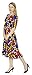 Marycrafts Women's Floral Print Fit Flared Midi Dress