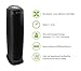 True HEPA Air Purifier :: 4 in 1 Quiet Air Cleaner for Medium to Larger Rooms :: Removes Allergens, Smoke & Odors :: with Carbon Prefilter, Ozone Free Ionizer & UV Light, Black, IC-7028-26 in. Tall