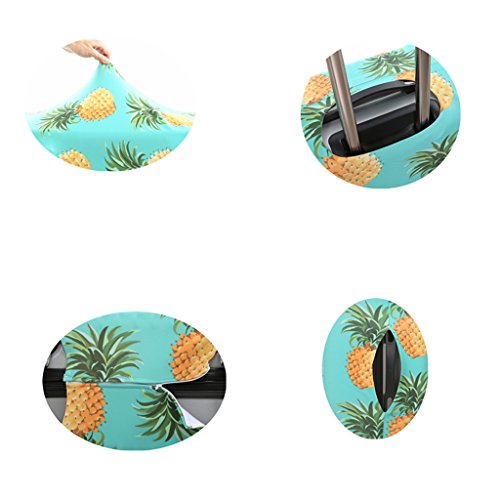 Fvstar Pineapple Print Luggage Cover Spandex Suitcase Cove Protective Bag Baggage Cover 18-32 inch - Thumbnail 4