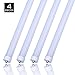 8ft Led Light Bulbs 45W, Replacement 100W Fluorescent Lamp Shop Lights, 8FT Single Pin FA8 Base Dual-Ended Power Cold White 6000K 4500LM, Frosted Cover, AC 85-265V 4 Pack