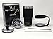 Gold Armour 30 oz Tumbler - 6 Piece Stainless Steel Insulated Water & Coffee Cup Tumbler with Straw, 2 Lids, Handle, Straw - 18/8 Double Vacuum Insulated Travel Flask (Black)