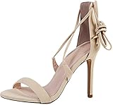 Shoe Republic LA Women's Monna Sueded Ankle Wrap Heeled Sandal