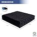 HERMELL PRODUCTS, INC. Egg Crate Foam Wheelchair Cushion, 4 Inch, Black