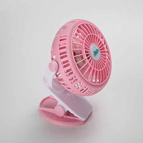 Superbsail Clip Fan Rotatable Computer Fans for Laptops, Strong Wind, Portable Cooling Fan (Pink)