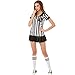 Risque Referee Women's Halloween Costume Sexy Sports Ref Ump Skirt Outfit White