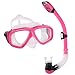Snorkel Mask Set - Kids Snorkeling Set - Double Lens Diving Mask & Snorkel w/Dry Top, Lower Purge Valve, Perfect for Diving, Snorkeling, Swimming -Ivation