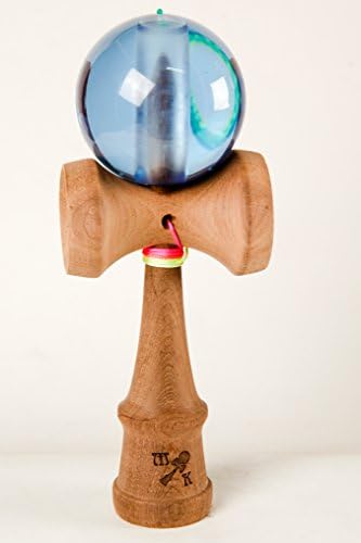 Momma Kendama, CARIBBEAN BLUE, Acrylic Kendama Ball on Fumetsu Black Walnut Handle