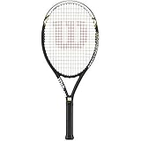 Wilson Hyper Hammer 5.3 Strung Tennis Racket (Black/White, 4 3/8)