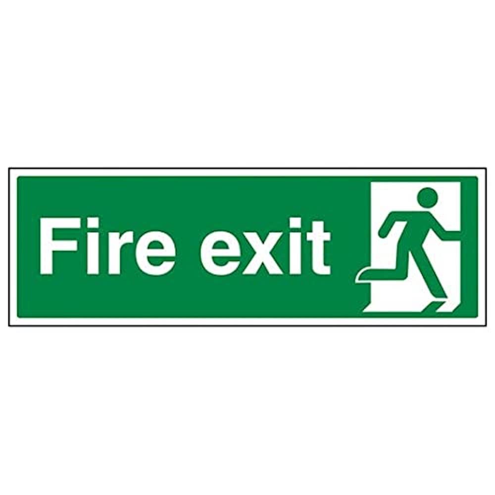 V Safety Eco Friendly Fire Exit - Final Fire Exit Man Right - 450 X 150mm