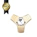 Luxury Fidget Spinner by ForlifeStore, Metal Hand Spinner with Premium R188 Bearings High Speed | Top Best Toys 2017 for Stress Reducer, Certified Safe Material for Kids | Gold Silver Color