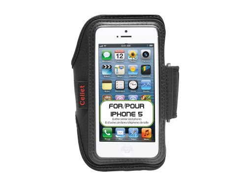 Armband for Apple iPhone 5, 5S, 5C, SE with 13in Armband & Key Pocket-Neoprene-by Cellet