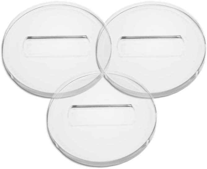 2.75" Clear Piano Caster Cups MADE IN USA for Grand Piano and Baby Grand by Musicmaide 3 pack