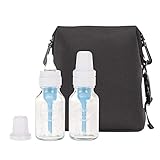 Dr. Brown's Bottle Tote and Standard Original Glass Baby Bottles, 4 Ounce, 2 Count