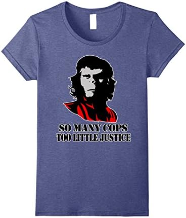 Womens So Many Cops Too Little Justice Chimpanzee T-Shirt XL Heather Blue
