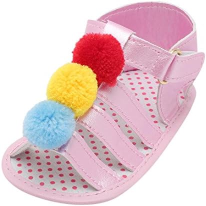 Baby Shoes,Dainzuy Baby Toddler Girls Ball Strap Sandals First Walker Shoes (Age:12~18 Month US:4, Pink)