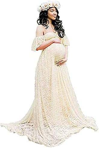 Elegant Photography Maternity Wrap Maxi Dress Fancy Gown Train Baby Shower Photo Shoot