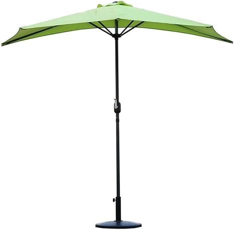 Amazon Co Jp ガーデンパラソル 風に強い 2 7m 9ft ハーフガーデンパラソル 屋外テラス用クランク サンシェード半円形丸型 小さなテラスのuv保護 ホーム キッチン
