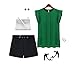 Toraway Blouses, Women Summer Tulip Sleeve Chiffon Blouse Shirt (X-Large, Green)