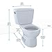 Toto Eco Drake® 1.28 GPF Two-Piece Toilet CST743E#01 Cotton