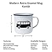 Enamel Mug by Modern Retro! Camping Mug in 8 Vintage Enamelware Designs - Fun Metal Coffee Mug and Durable Camping Cup - Tin Mugs for Coffee (or Whiskey) Home and Camp Cups with Nostalgia (KOMBI VAN)