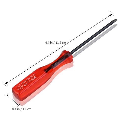 Foxnovo 5pcs Triwing Trigram Y-Tip Screwdrivers Screw Drivers for Nintendo Wii /DS /DS Lite /GBA (Red) (Red)